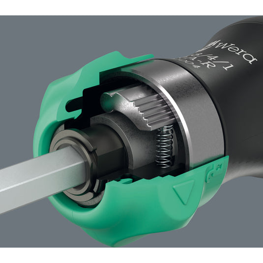 Wera kraftform kompakt 26 ra-r met etui, 6‑delig bitset (zwart groen)