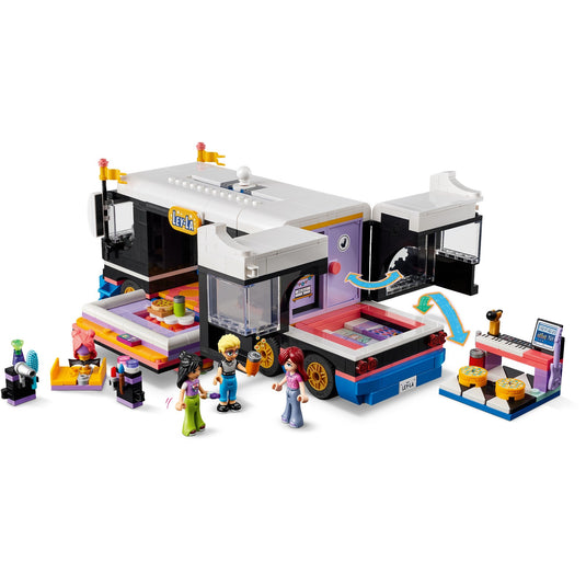 Lego friends - toerbus van popster constructiespeelgoed (42619)