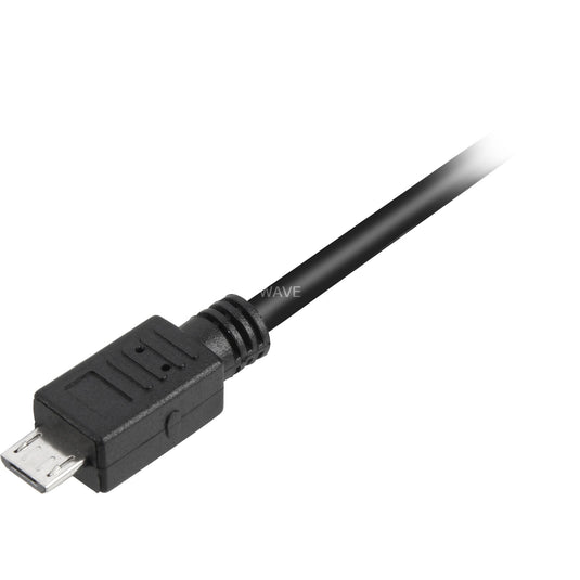 Sharkoon usb-a 2.0 > micro usb-b kabel (zwart, 0,5 meter)