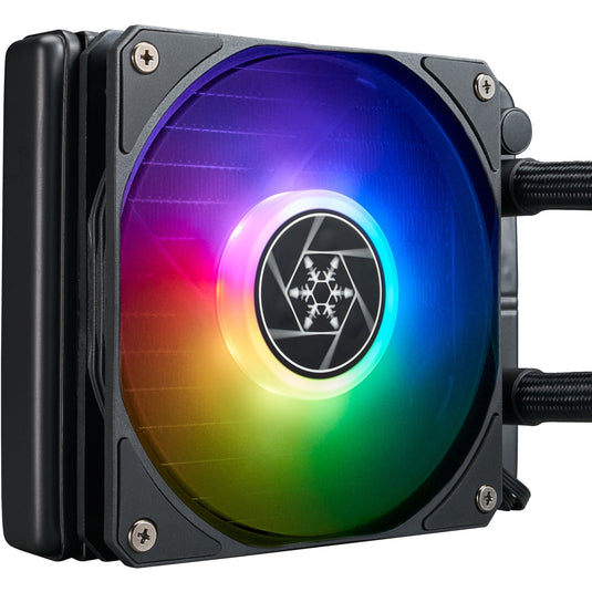 Silverstone vida 120 slim waterkoeling (zwart)