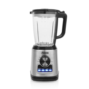 Princess 212094 blender solid pro (roestvrij staal zwart, 1,75 liter | rvs messenblok 6 messen | auto-clean-functie | onderdelen vaatwasserbestending)