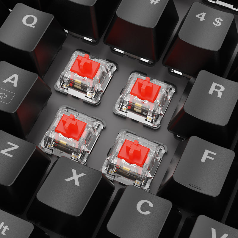 Load image into Gallery viewer, Sharkoon skiller sgk20 rgb mechanisch gaming toetsenbord (zwart, us lay-out (qwerty), huano red, 100%, rgb)
