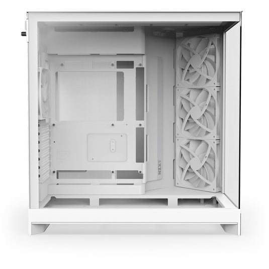 Nzxt h9 flow midi tower behuizing (wit (mat) | 2x usb-a | 1x usb-c | tempered glass)