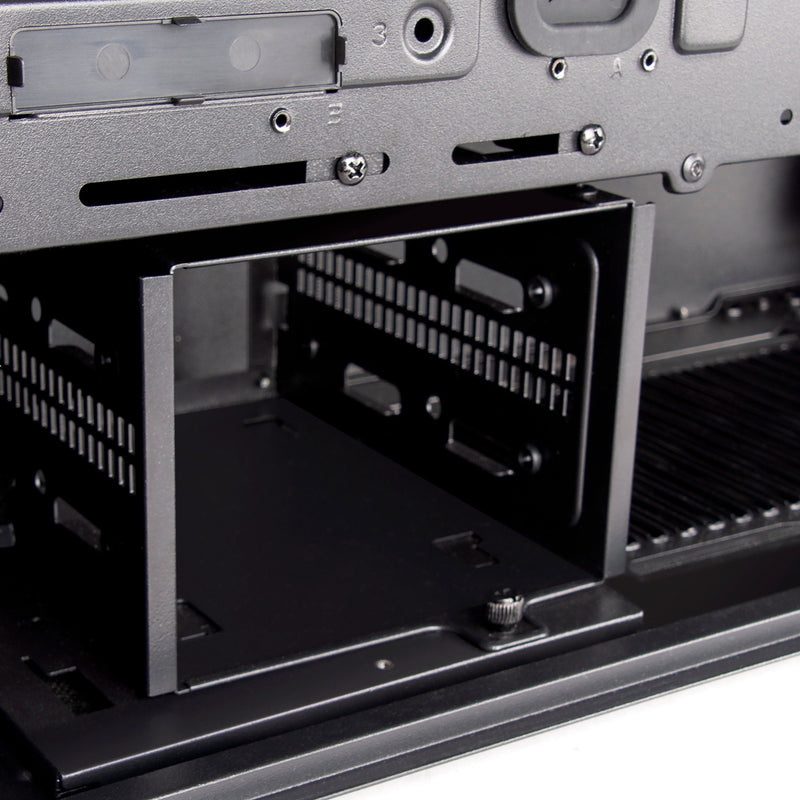 Load image into Gallery viewer, Silverstone sst-sed1-b midi tower behuizing (zwart | 2x usb-a | 1x usb-c)
