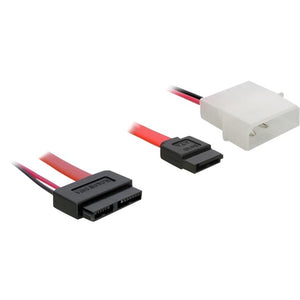 Delock sata slimline all-in-one kabel adapter (rood zwart, 84390)