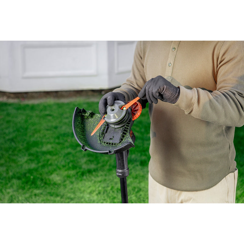 Load image into Gallery viewer, Black+decker 18v trimmer met 2 messen en accu grastrimmer (zwart oranje, 25 cm, accu inbegrepen)
