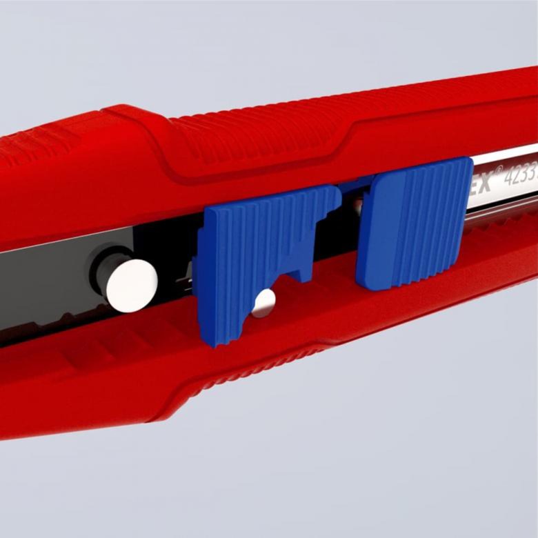 Load image into Gallery viewer, Knipex cutix universele mes stanleymes (rood blauw, incl. 2 mesbladen)
