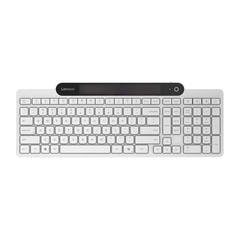 Load image into Gallery viewer, Lenovo 800 self-charging bluetooth keyboard (wit, us lay-out (qwerty), plunger, 100%, plunger switch, bluetooth 5.1, usb-c)

