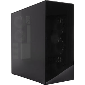 Arctic xtender midi tower behuizing (zwart (mat) | 2x usb-a | 1x usb-c | rgb | tempered glass)