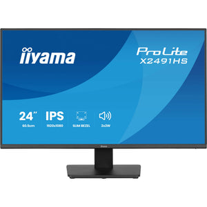Iiyama prolite x2491hs-b1 23.8 monitor (zwart, 120 hz, hdmi, displayport, audio)