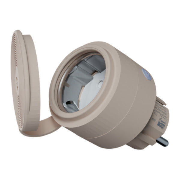 Load image into Gallery viewer, Shelly wave outdoor plug s lr (eu) stekkerdoos (beige, z-wave)
