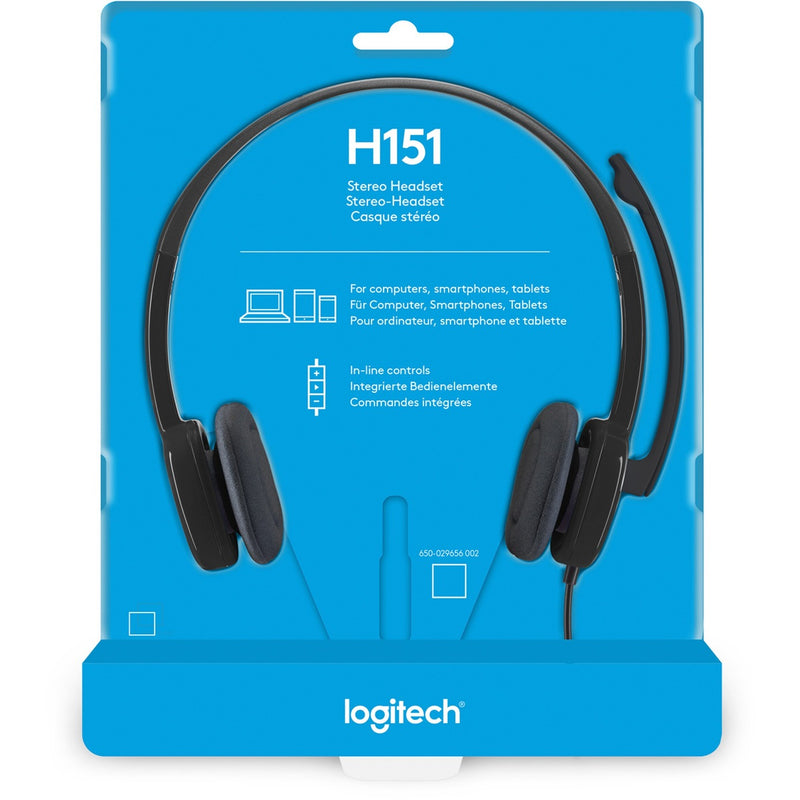 Load image into Gallery viewer, Logitech stereo headset h151 on-ear (zwart)

