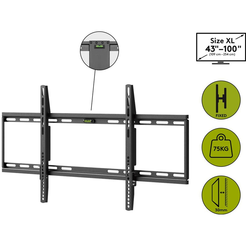 Load image into Gallery viewer, Goobay tv wall mount fixed 43 - 100 inch (109 - 254 cm), max. 70 kg wandmontage (zwart)
