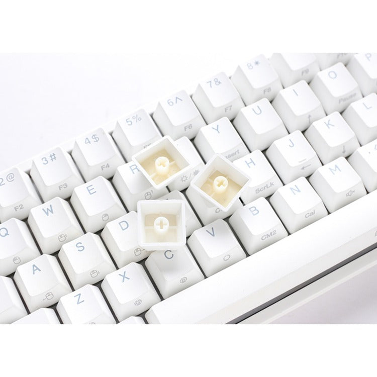 Load image into Gallery viewer, Ducky one 2 pro mini white classic, gaming toetsenbord (wit, us lay-out, cherry mx silent red, rgb led, double-shot pbt, quack mechanics, 60%)
