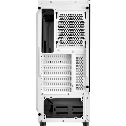 Sharkoon rgb slider midi tower behuizing (wit | 3x usb-a | rgb | tempered glass)