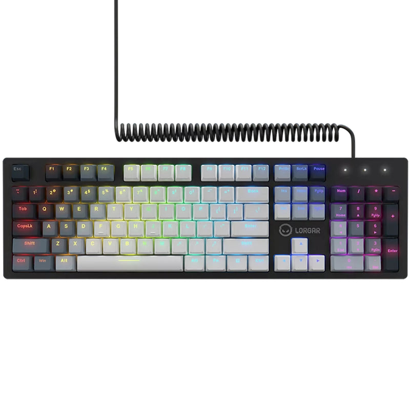 Load image into Gallery viewer, Lorgar azar 514 rgb mechanisch gaming toetsenbord (wit, us lay-out (qwerty), logar dream, 100%, rgb)
