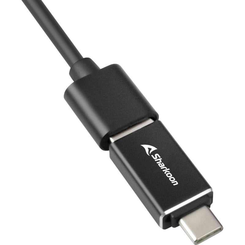 Load image into Gallery viewer, Sharkoon 3-port usb 3.2 gen 1 aluminium + gigabit lan dockingstation (zwart)
