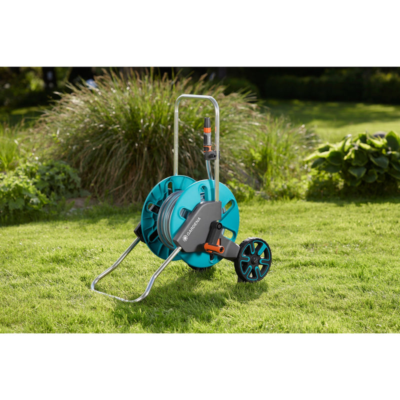 Load image into Gallery viewer, Gardena slangenwagen aquaroll m set (turquoise grijs, 18513-20)
