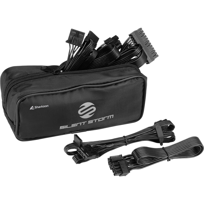 Load image into Gallery viewer, Sharkoon silentstorm sfx 500 gold modulaire 500 watt voeding (zwart, 2x pcie)
