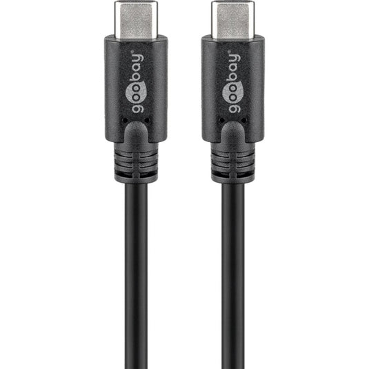 Goobay sync charge super speed usb-c kabel (zwart, 2 meter)
