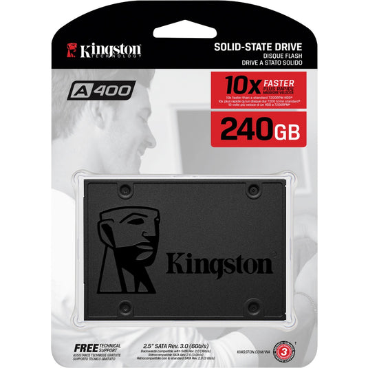 Kingston sa400s37 240g a400 ssd, 2.5inch, 240 gb, sata3, 500mb s, 350mb s, 0.279w, black