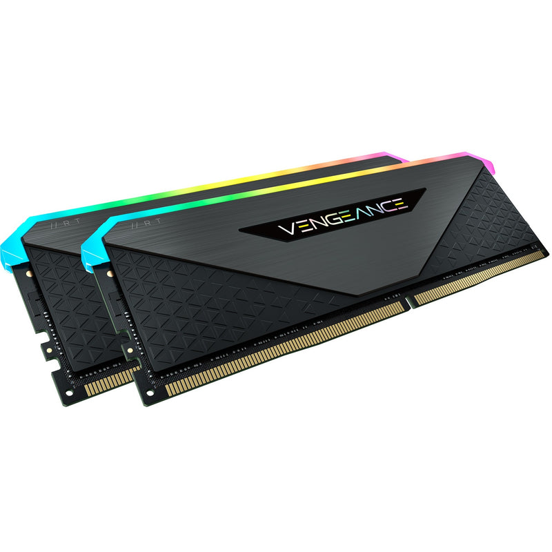 Load image into Gallery viewer, Corsair vengeance rgb rt 32 gb ddr4-3200 (2x 16 gb) werkgeheugen (zwart, cmn32gx4m2z3200c16, xmp 2.0)
