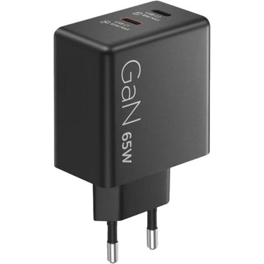 Lenovo dual usb-c (65w) gan (zwart, 2x usb-c, power delivery)