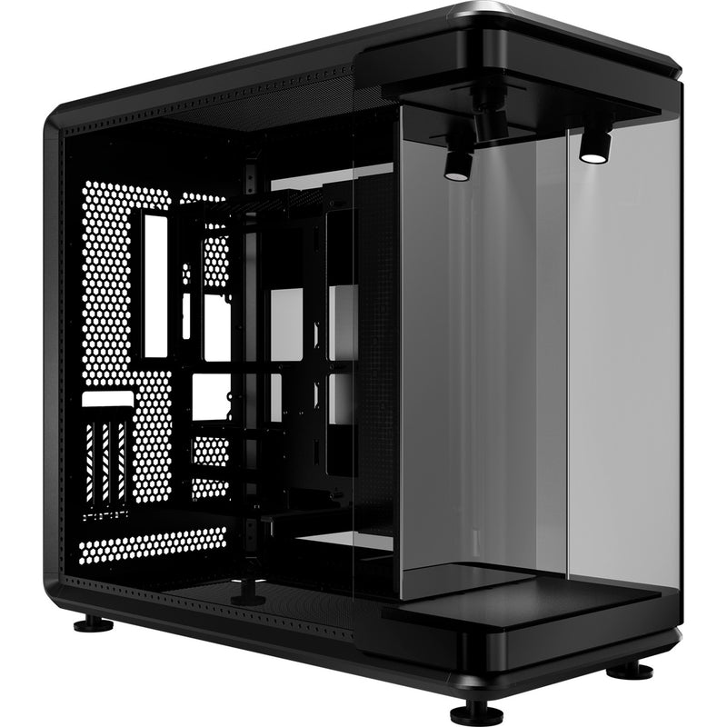 Load image into Gallery viewer, Cooler master masterframe 360 panorama showcase behuizing (zwart | 2x usb-a | 1x usb-c | rgb | tempered glass)
