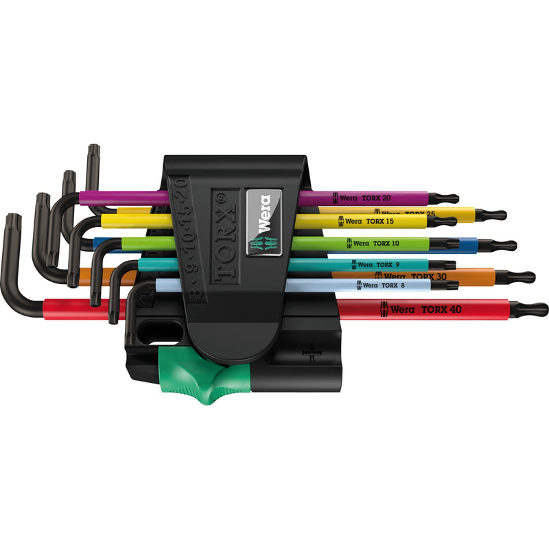 Load image into Gallery viewer, Wera inbussleutelset torx 967 9 tx bo multicolour 1 sb (9-delig, torx t8 tot t40)
