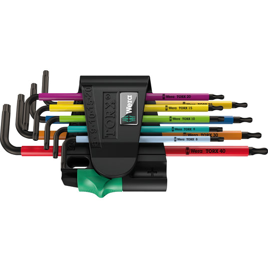 Wera inbussleutelset torx 967 9 tx bo multicolour 1 sb (9-delig, torx t8 tot t40)