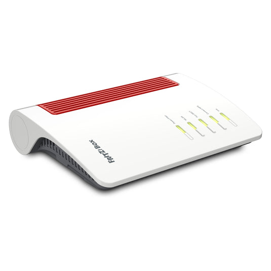 Fritz! box 5690 xgs edition international glasvezel router (wit rood, mesh wi-fi, 10 gbit s)