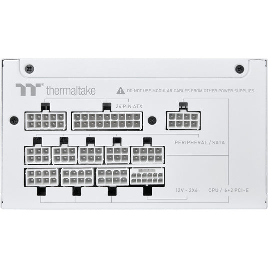 Thermaltake toughpower gt snow modulaire 1000 watt voeding (wit, 5x pcie)