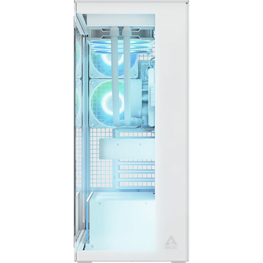 Arctic xtender vg midi tower behuizing (wit | 2x usb-a | 1x usb-c | rgb | tempered glass)