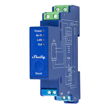 Shelly pro dimmer 0 1-10v pm (blauw, bluetooth 4.2, wifi)
