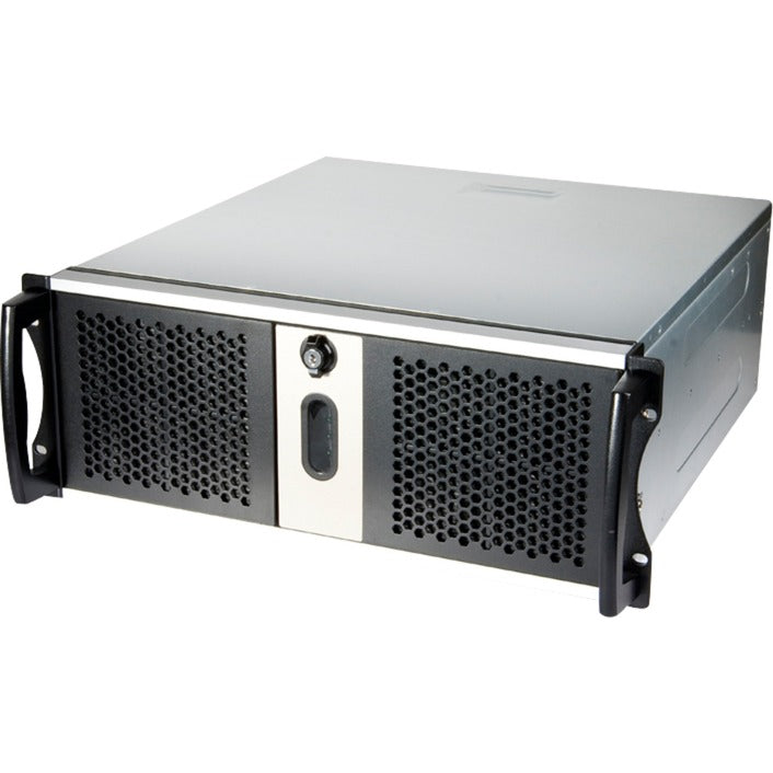 Load image into Gallery viewer, Chenbro rm42300 rack behuizing (zwart zilver | 2x usb-a 3.2 (5 gbit s))
