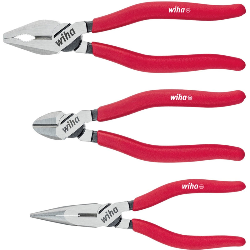 Load image into Gallery viewer, Wiha tangenset classic (rood, combinatie-, punt-, zijkniptang 3-delig)
