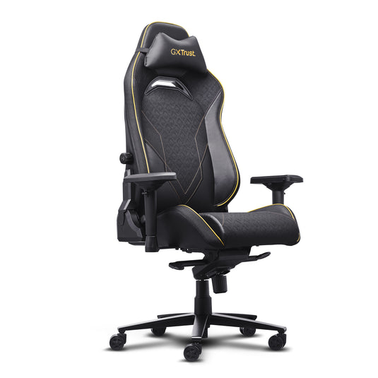 Trust gxt 721 ruya pro premium comfortabele gamingstoel (zwart geel)