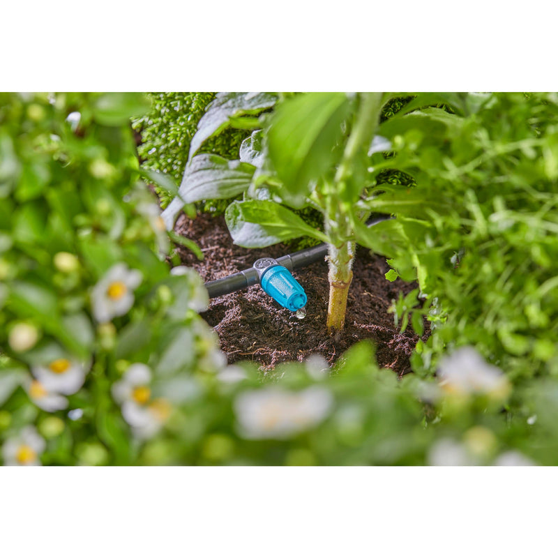Load image into Gallery viewer, Gardena micro-drip-system verstelbare seriedruppelaar 0–15 l u druppelaar (zwart turquoise)
