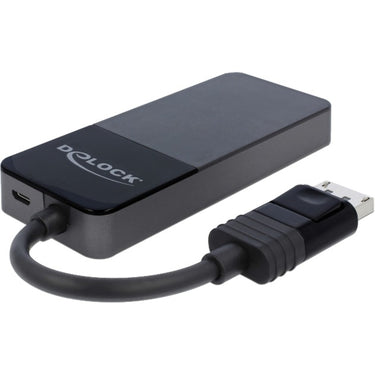 Delock displayport 1.4 in > 3x displayport out displayport splitter (zwart, 0,12 meter)
