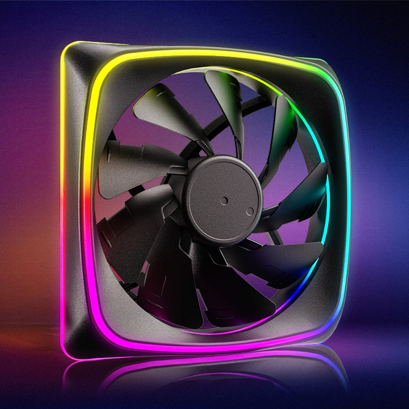 Load image into Gallery viewer, Sharkoon shark lights rgb pwm case fan (zwart, 120 x 120 x 25 mm)
