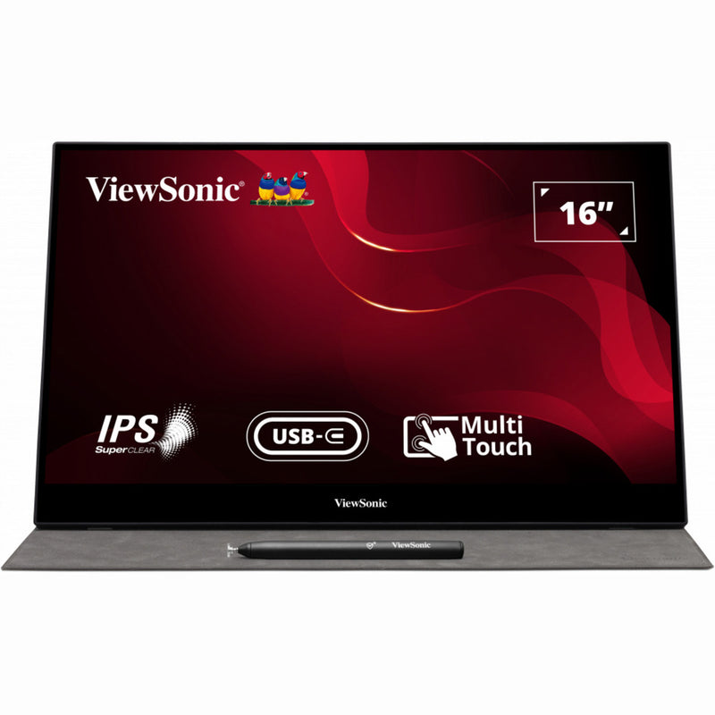 Load image into Gallery viewer, Viewsonic usb-c multi-touch portable monitor td1655 16 (zwart, 1x mini hdmi, usb-c)
