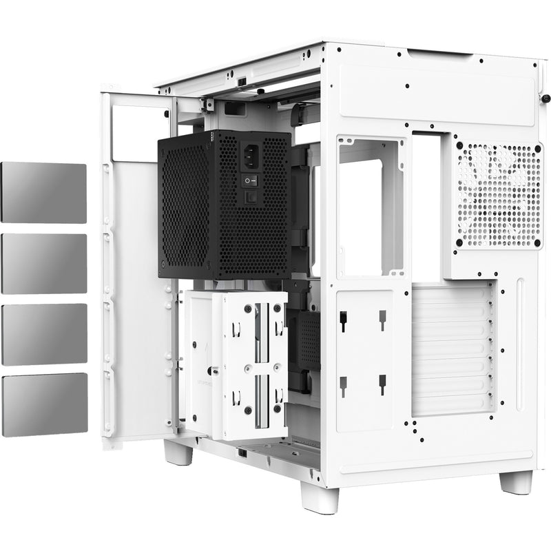Load image into Gallery viewer, Nzxt h9 elite midi tower behuizing (wit | 2x usb-a | 1x usb-c | rgb | tempered glass)
