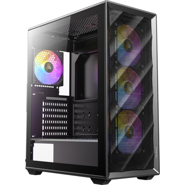 Antec ax85 argb midi tower behuizing (zwart | 2x usb-a | tempered glass)