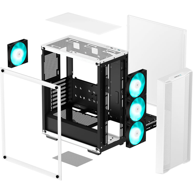 Load image into Gallery viewer, Deepcool cc560 v2 midi tower behuizing (wit | 2x usb-a | tempered glass)
