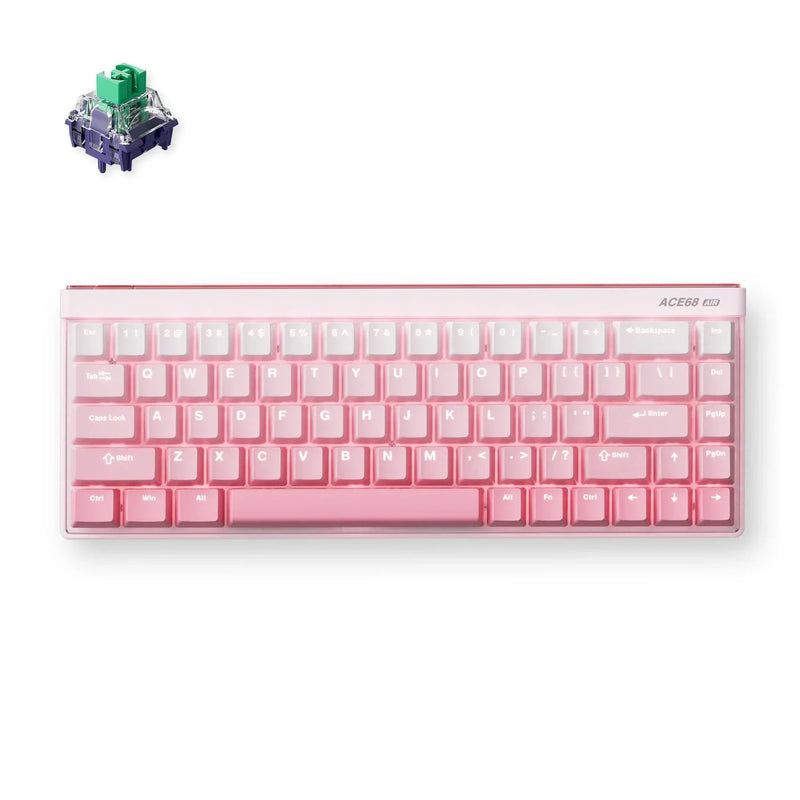 Afbeelding laden in galerijviewer, Mchose ace 68 air hall effect magnetic switch gaming keyboard (wit, us lay-out (qwerty), kailh magnetic god, 65%, rgb, hot swap, pbt keycaps, usb-c, hall effect sensor)
