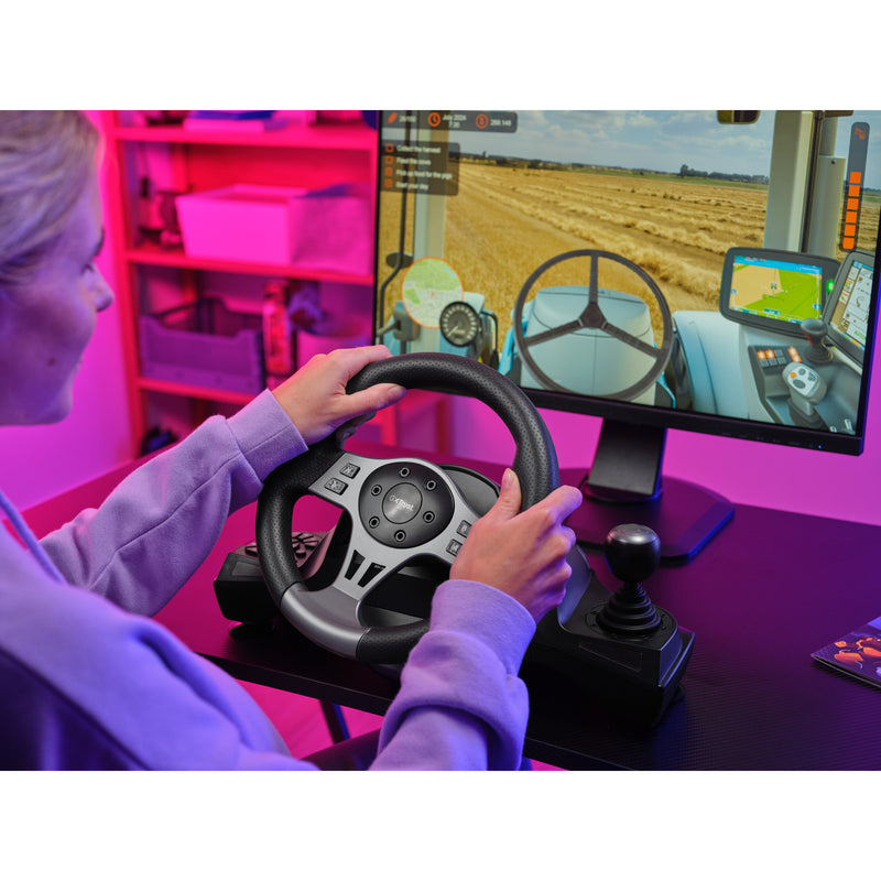 Load image into Gallery viewer, Trust gxt 289 movi racestuur stuur (zwart, pc, xbox series x s, switch, playstation 4)
