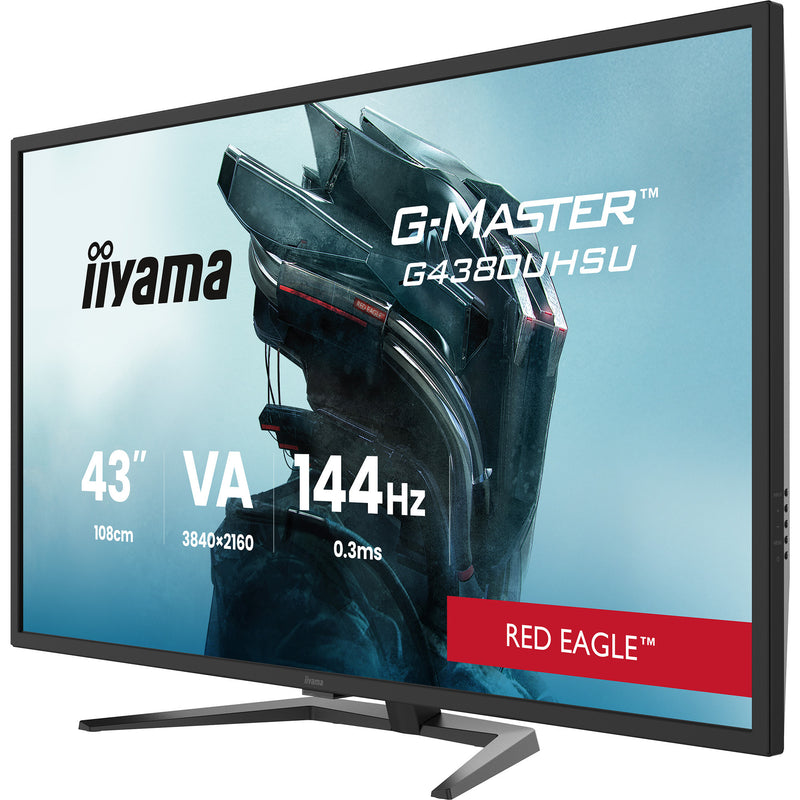 Load image into Gallery viewer, Iiyama g-master red eagle g4380uhsu-b2 42.5 4k uhd gaming monitor (zwart, 2x hdmi, 2x displayport, 4x usb-a, usb-b, 144 hz)
