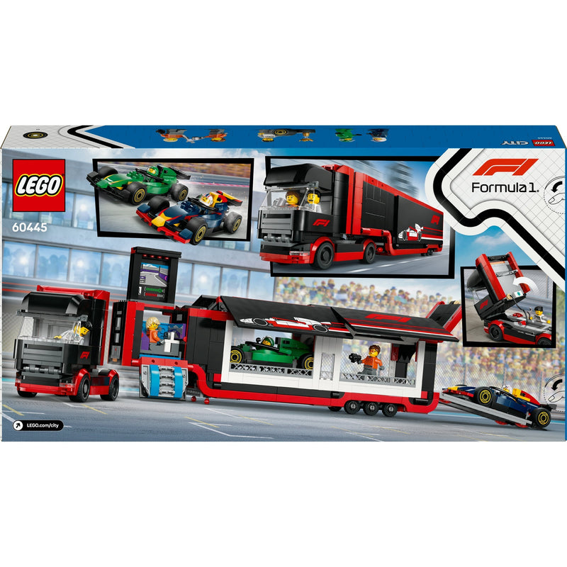 Load image into Gallery viewer, Lego city 60445 f1 truck met rb20 en amr24 f1 auto's
