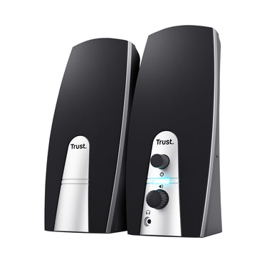 Trust 2.0 speaker set pc-luidspreker (zwart zilver)