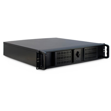 Inter-tech 2u-2098-sk rack behuizing (zwart | 2x usb-a)